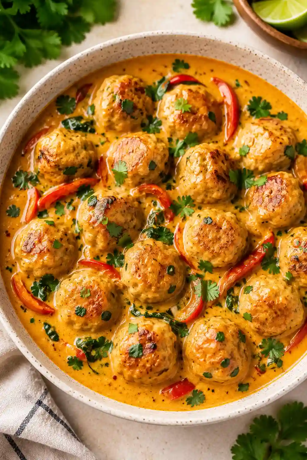 Coconut Curry Chicken Meatballs Recipe