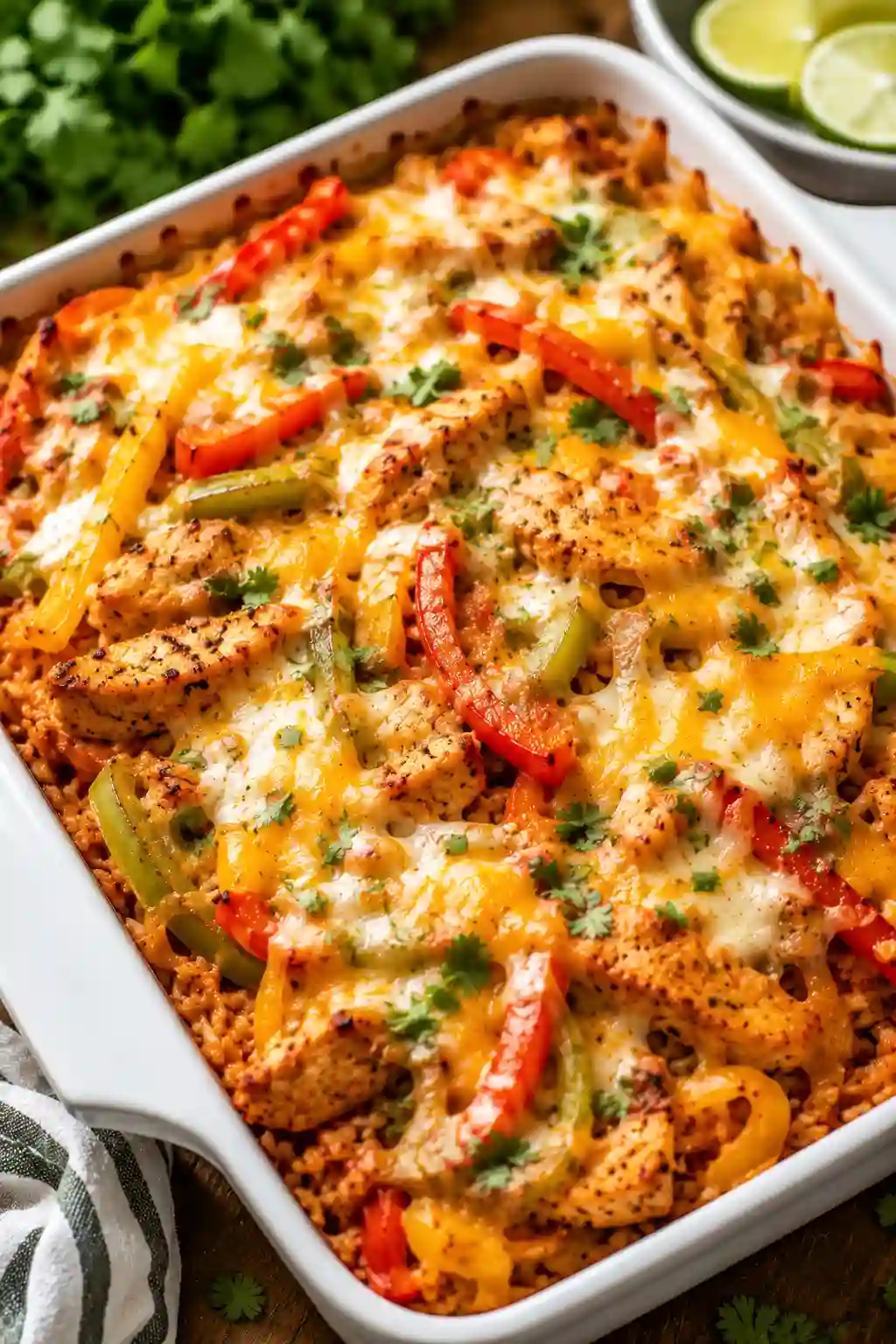 Easy Chicken Fajita Casserole
