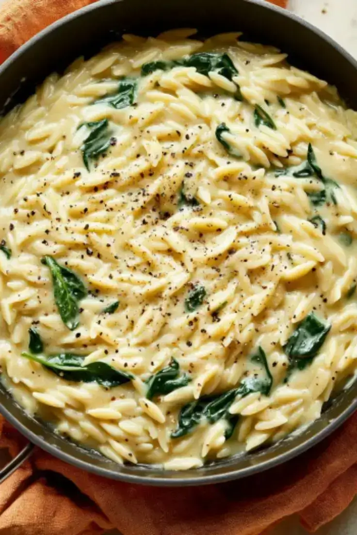 one-pot-creamy-spinach-parmesan-orzo