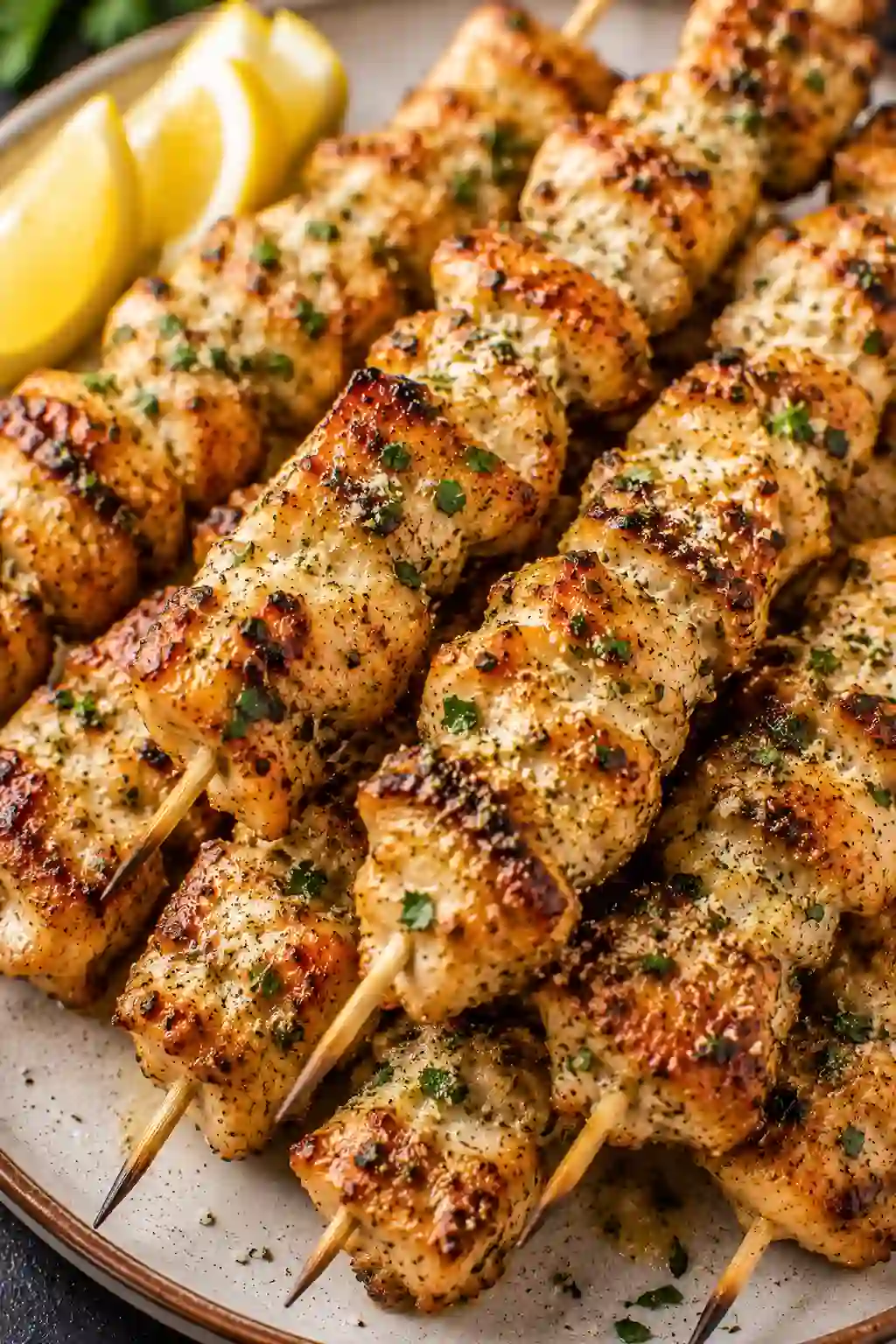 Garlic Parmesan Chicken Skewers Recipe