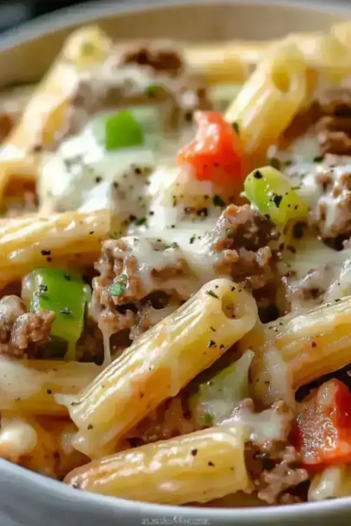 philly-cheesesteak-pasta