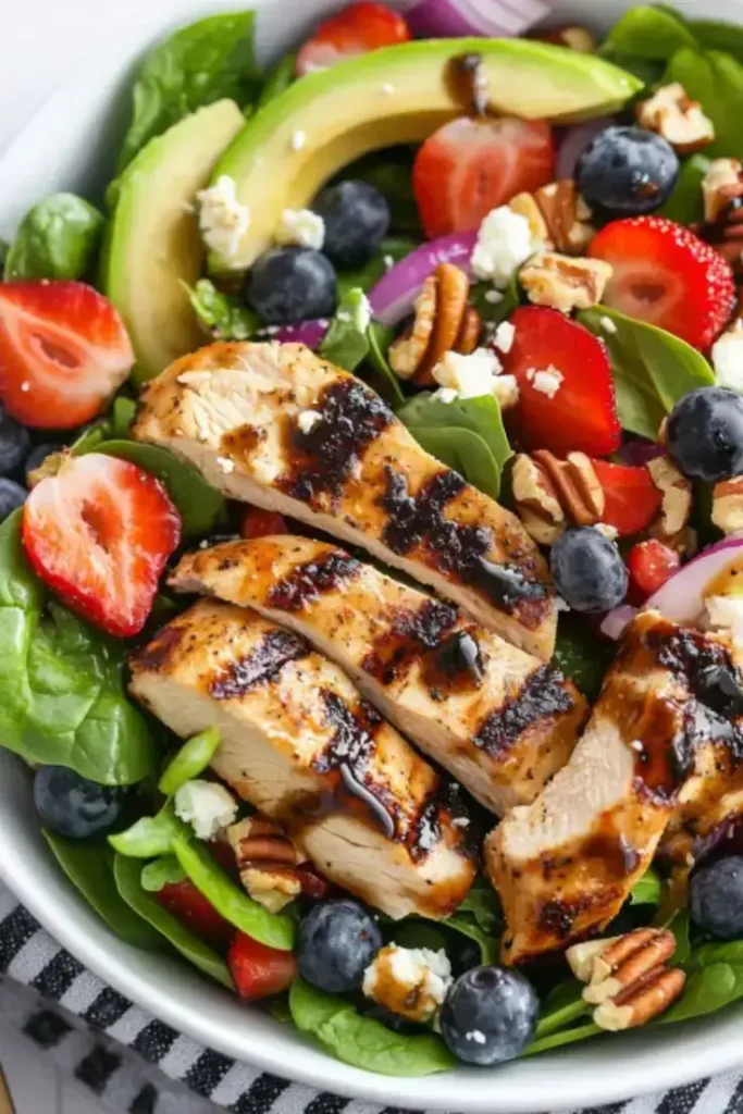 strawberry-avocado-chicken-salad-with-balsamic-vinaigrete