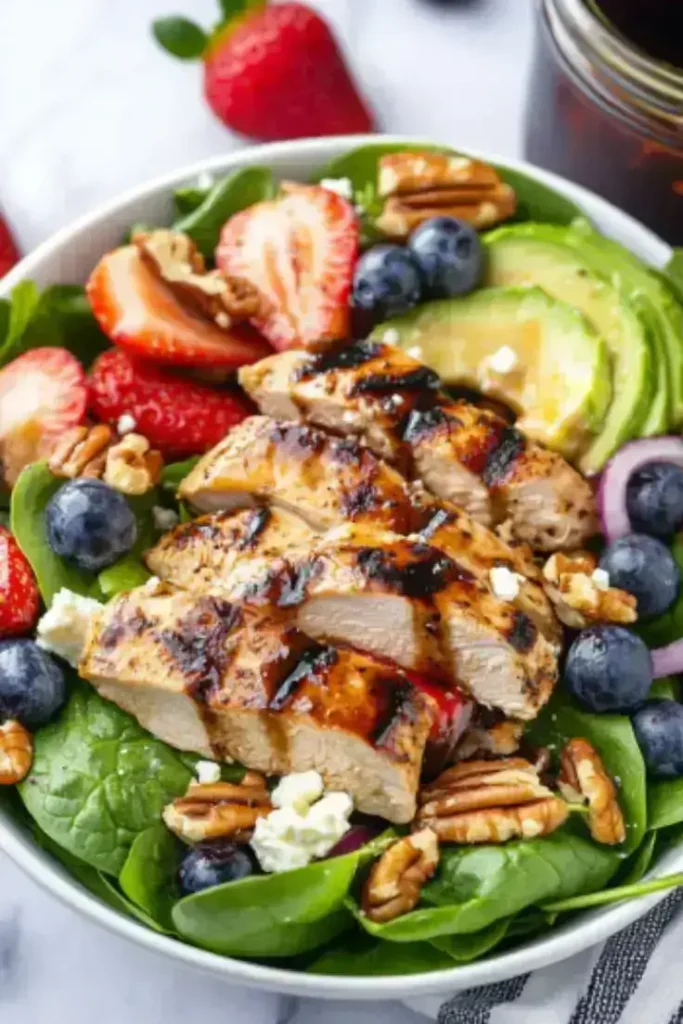 strawberry-avocado-chicken-salad-with-balsamic-vinaigrete