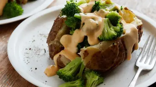 Broccoli Cheddar Stuffed Baked Potatoes