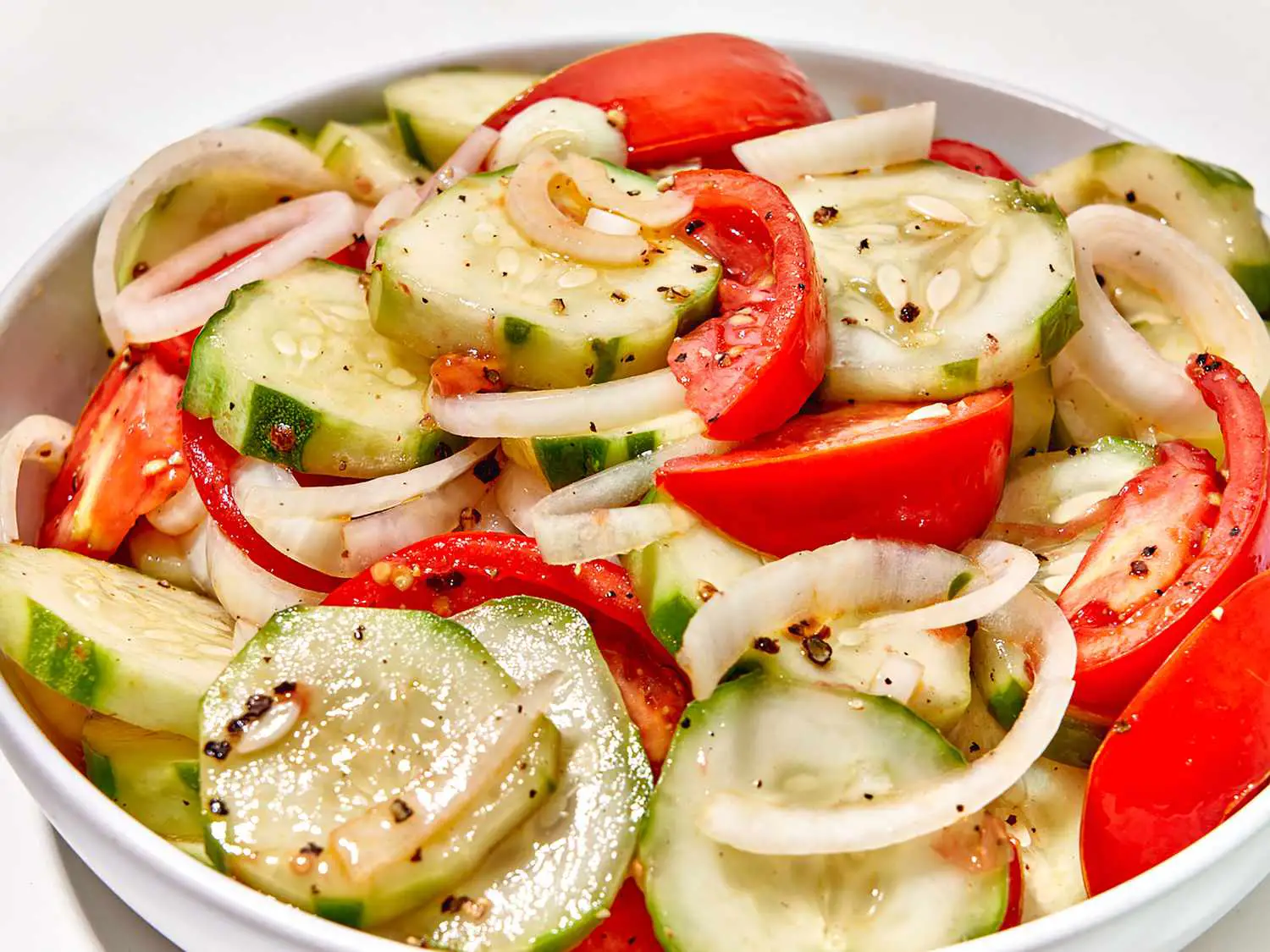 Marinated Cucumber, Tomato, and Onion Salad