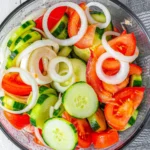 Chilled marinated vegetable salad