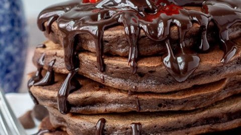 yummy chocolate pancakes