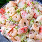 Fresh seafood salad with shrimp and crab
