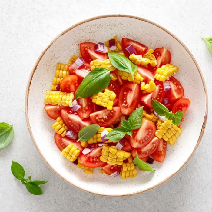 Fresh tomato corn salad