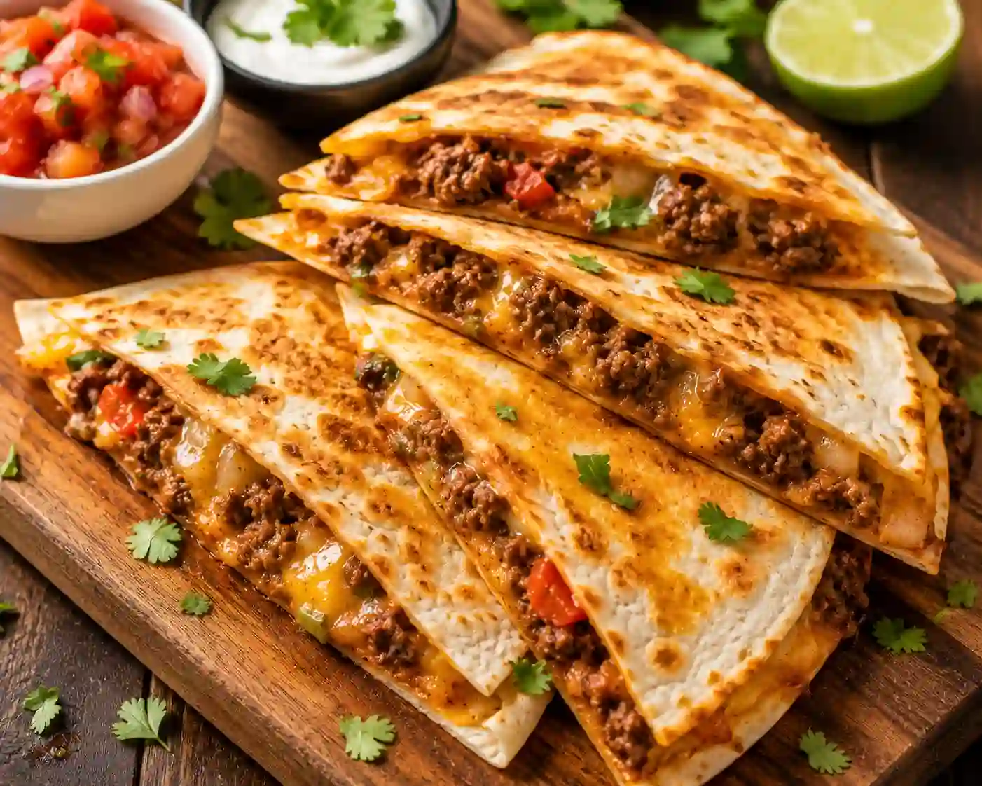 Easy Ground Beef Quesadillas