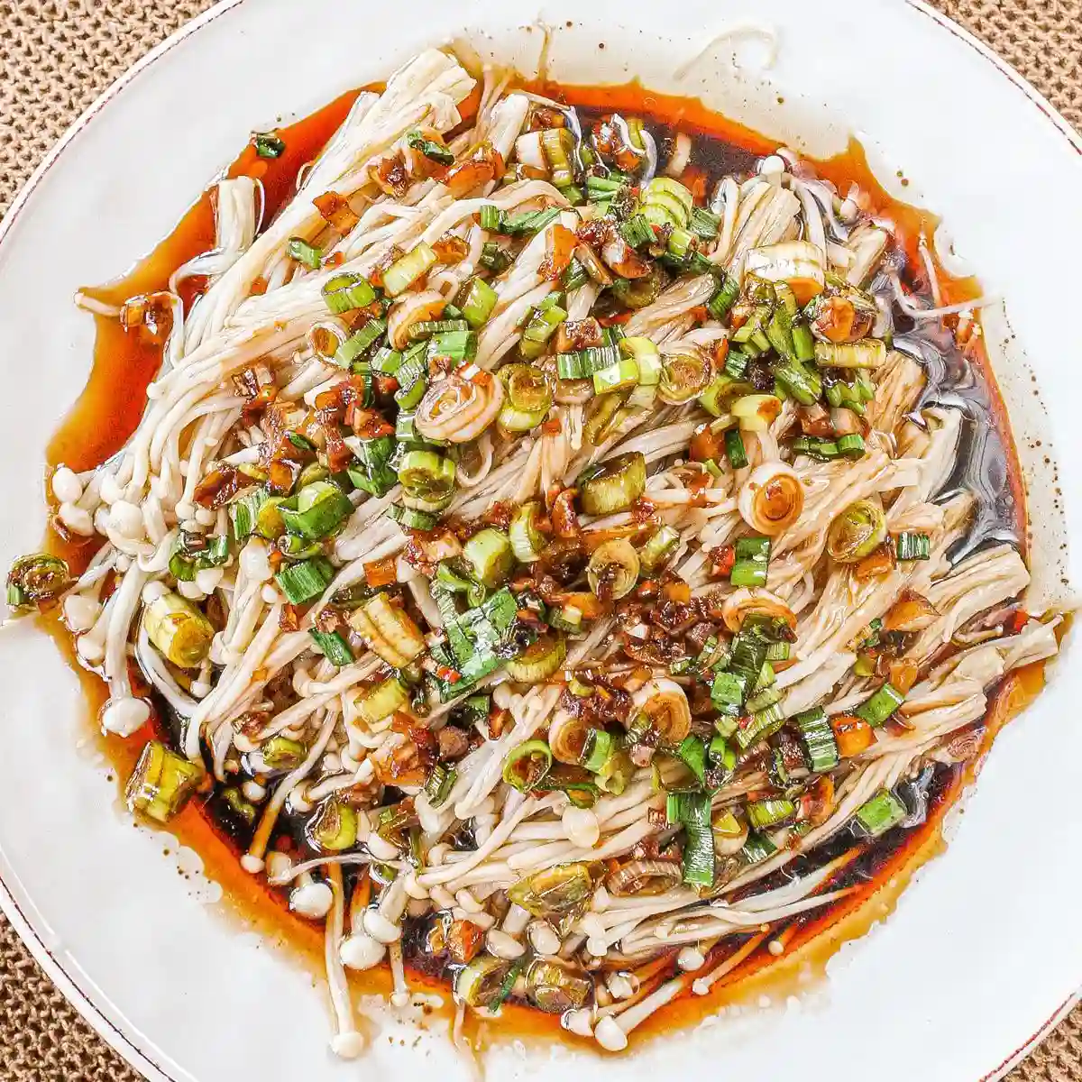 Garlic Soy Enoki Mushrooms
