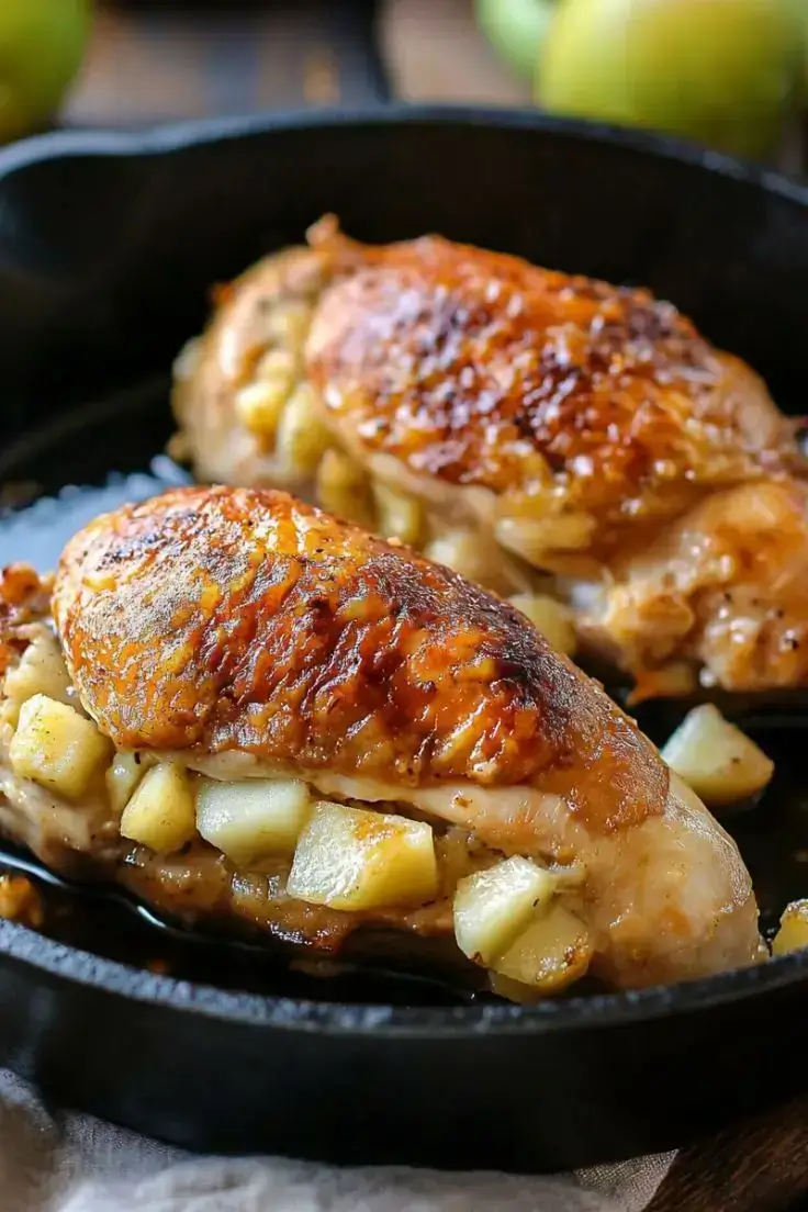 Apple-and-Brie-Stuffed-Chicken-with-Maple-Dijon-Glaze