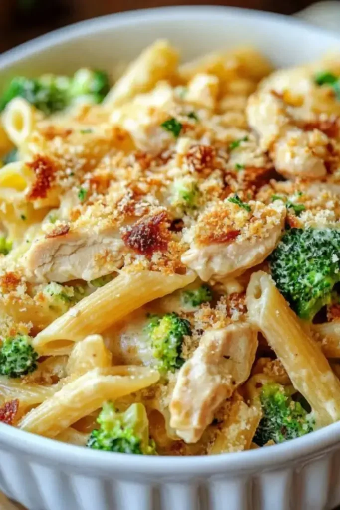Baked-Penne-with-Chicken-Broccoli-Smoked-Mozzarella
