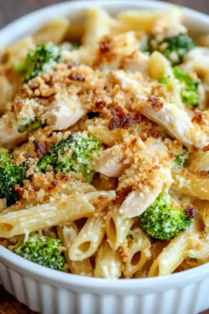 Baked-Penne-with-Chicken-Broccoli-Smoked-Mozzarella