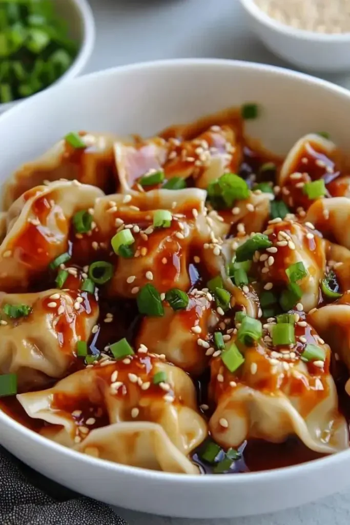 Chicken-Wontons-in-Spicy-Chili-Sauce
