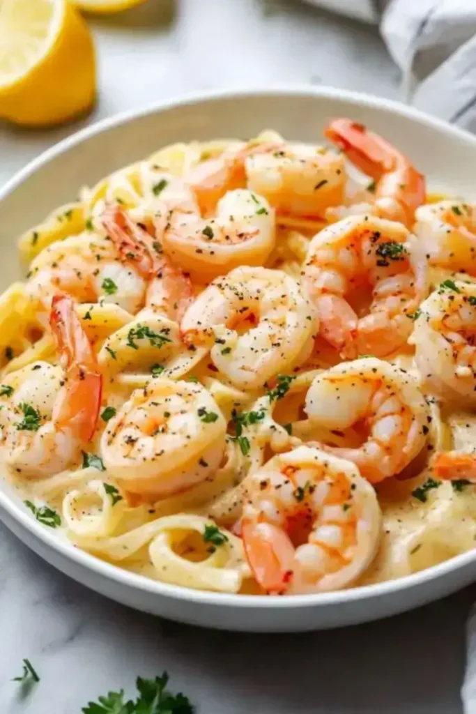 Creamy Lemon Shrimp Pasta