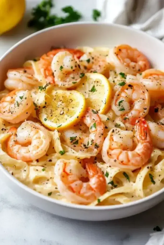 Creamy Lemon Shrimp Pasta