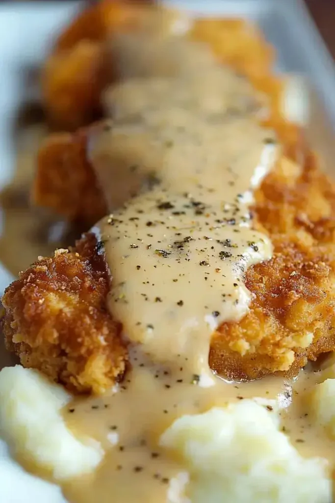 Crispy-Chicken-Fried-Steak-with-Creamy-Gravy-