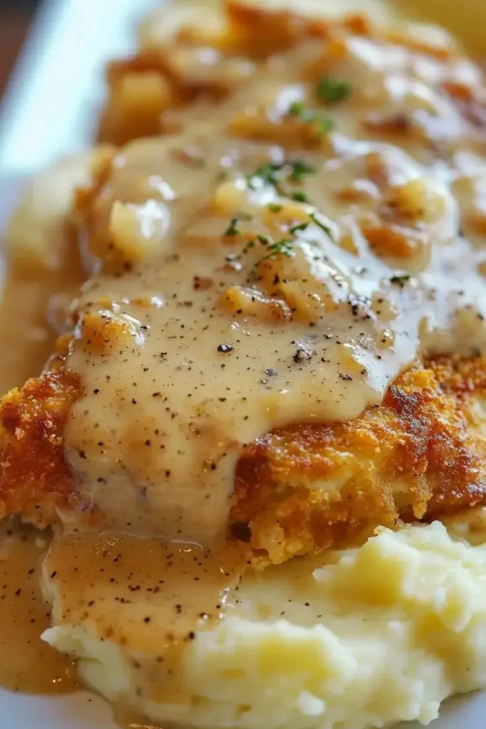 Crispy-Chicken-Fried-Steak-with-Creamy-Gravy-