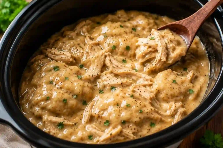 Easy Crockpot Chicken & Gravy