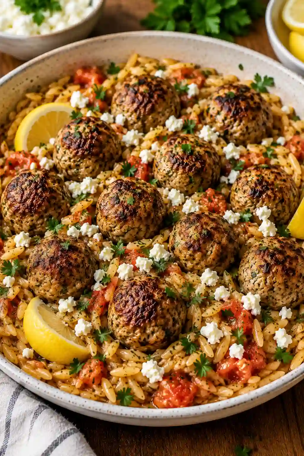 Greek Meatballs with Orzo recipe
