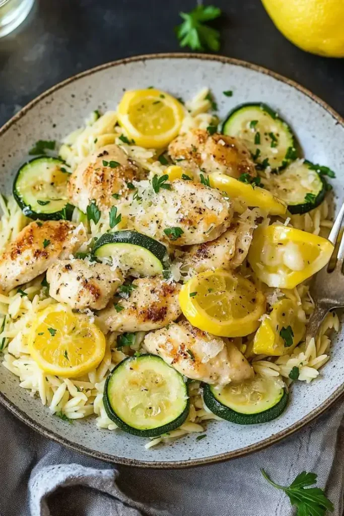 Lemon-Parmesan-Chicken-with-Zucchini-and-Squash-Skillet
