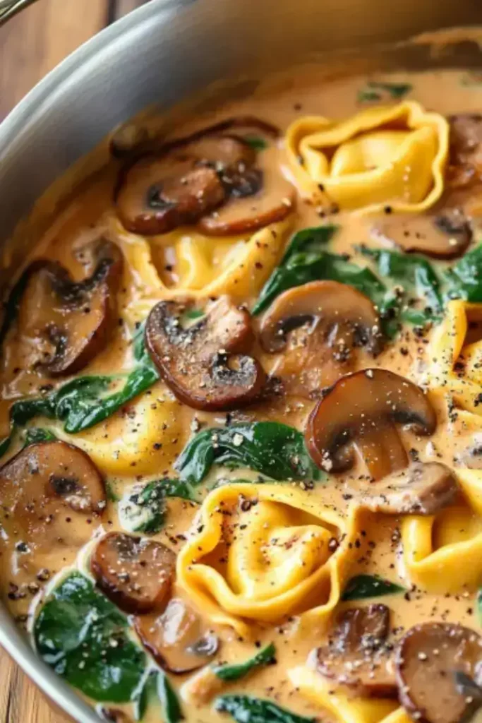 One-Pot-Creamy-Mushroom-Tortellini-with-Spinach (2)