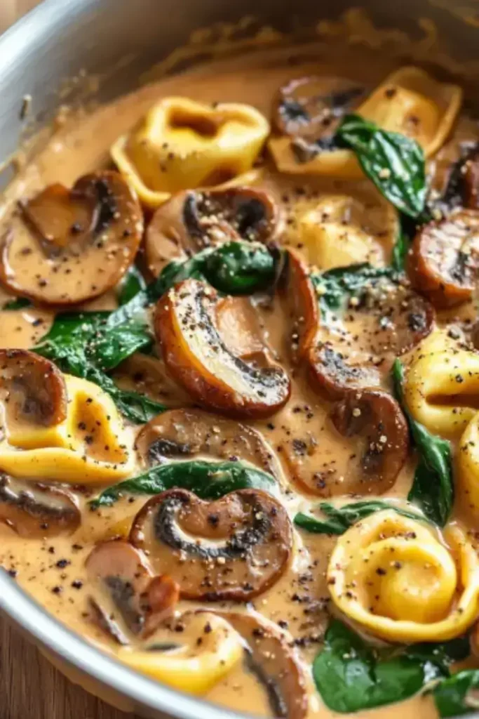 One-Pot-Creamy-Mushroom-Tortellini-with-Spinach (3)