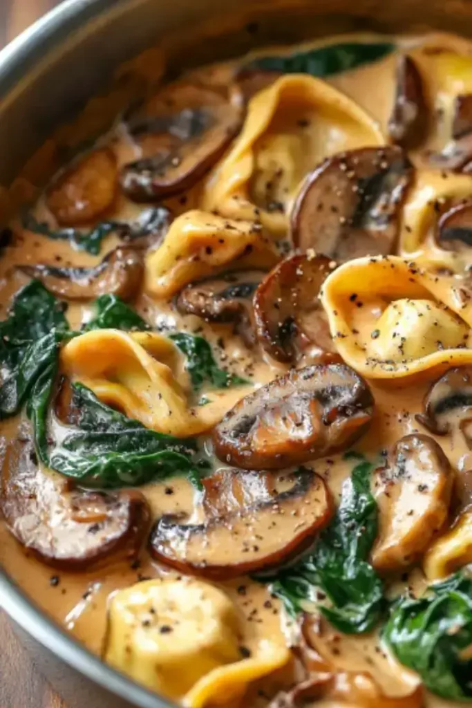 One-Pot-Creamy-Mushroom-Tortellini-with-Spinach (3)