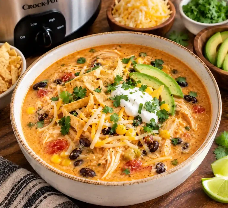 Slow Cooker Chicken Enchilada Soup