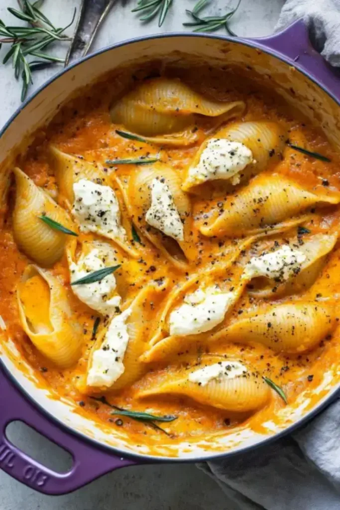 Spicy-Pumpkin-and-Pesto-Cheese-Stuffed-Shells