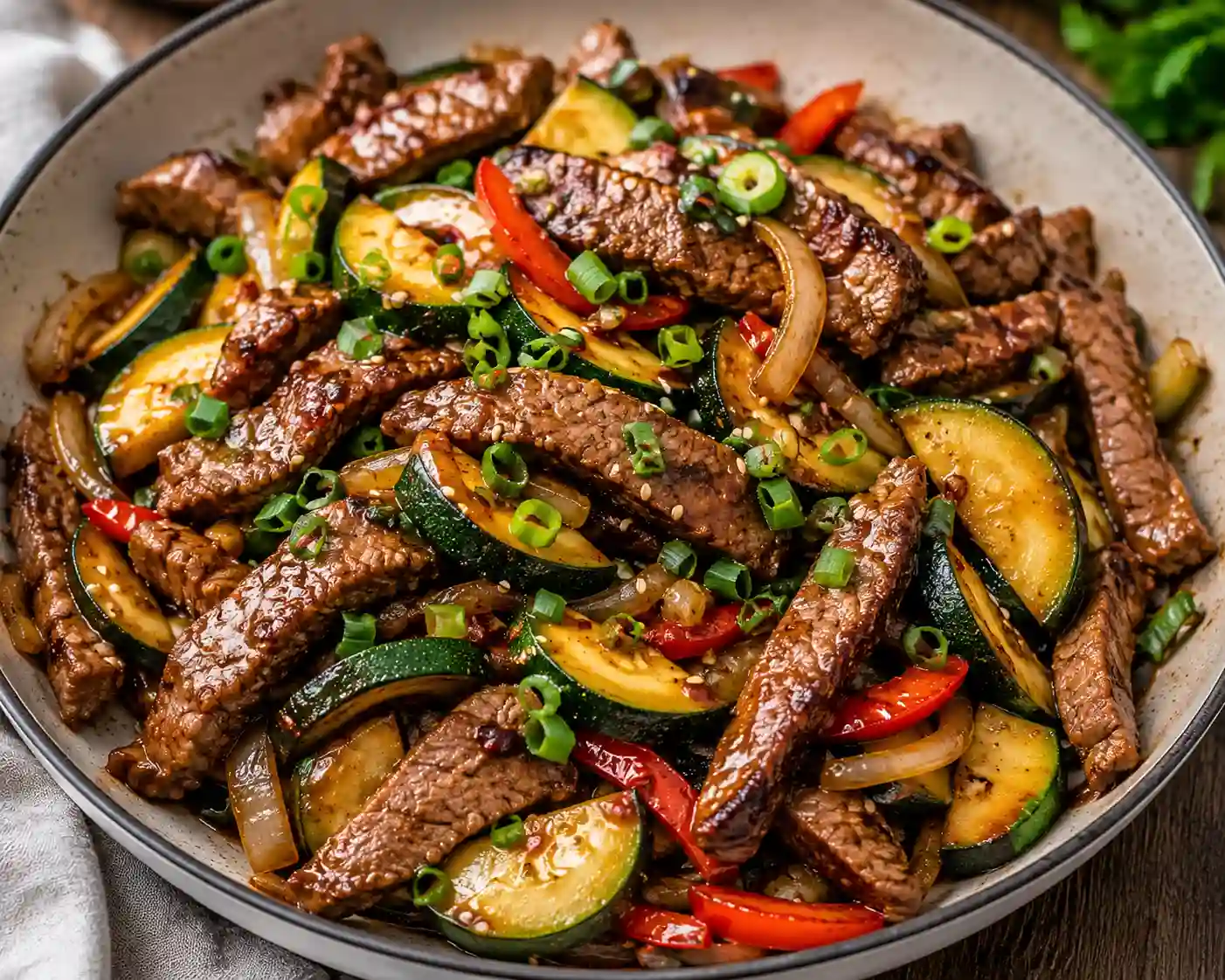 Steak and Zucchini Stir Fry