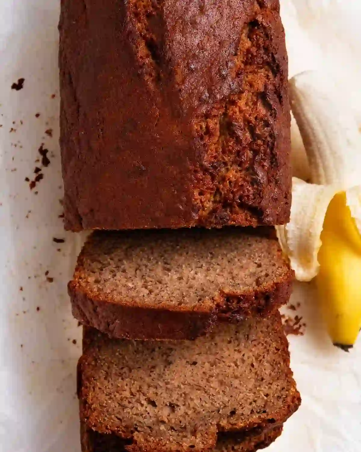 Delicious banana bread with a tender crumb and rich banana flavor.