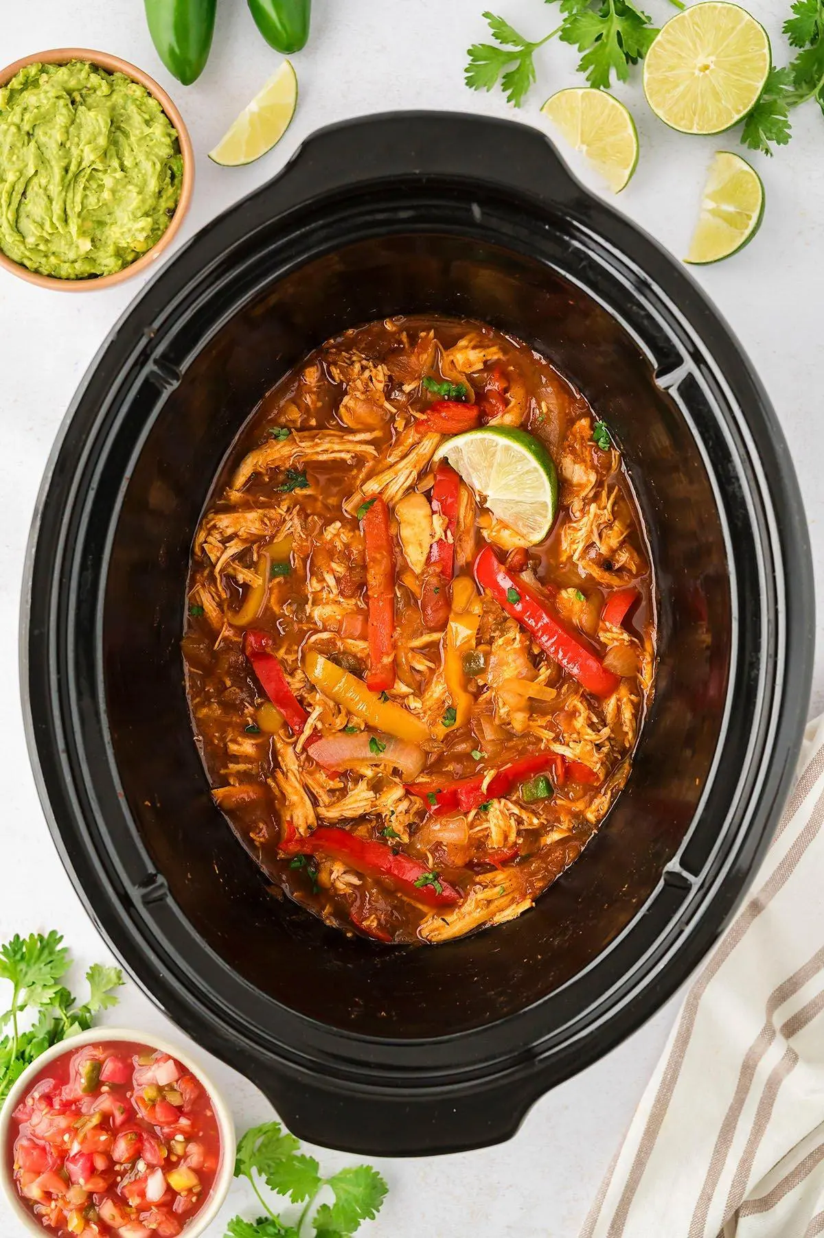 Easy Crockpot Chicken Fajitas