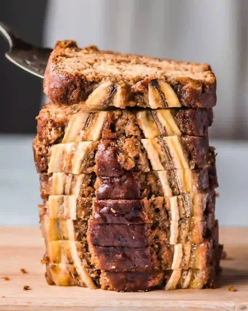 The best vegan banana bread with a soft, moist texture made without eggs or dairy.
