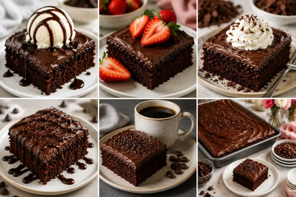 Serve with Chocolate Sheet Cake