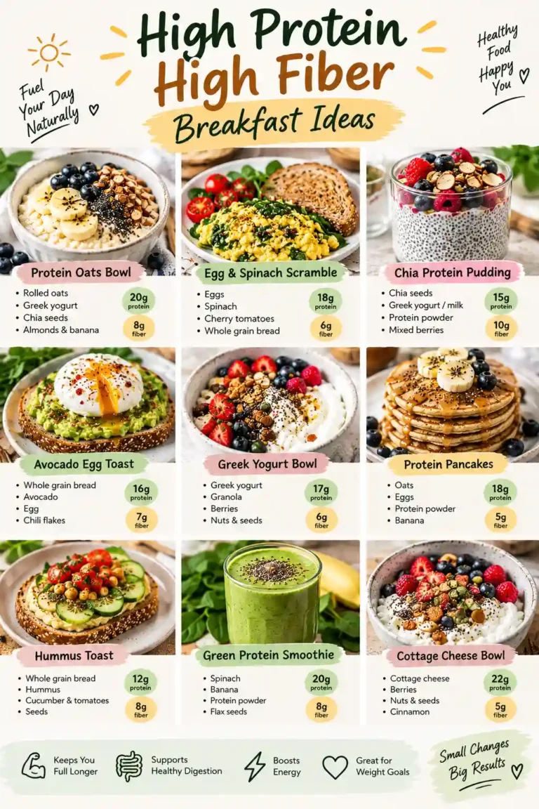 High Protein High Fiber Breakfast
