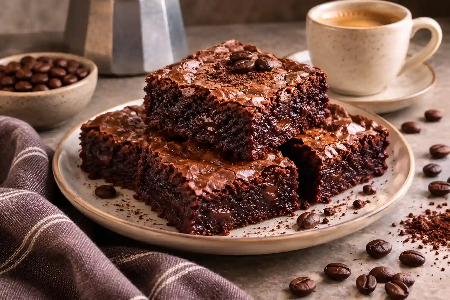 Fudgy Espresso Brownies
