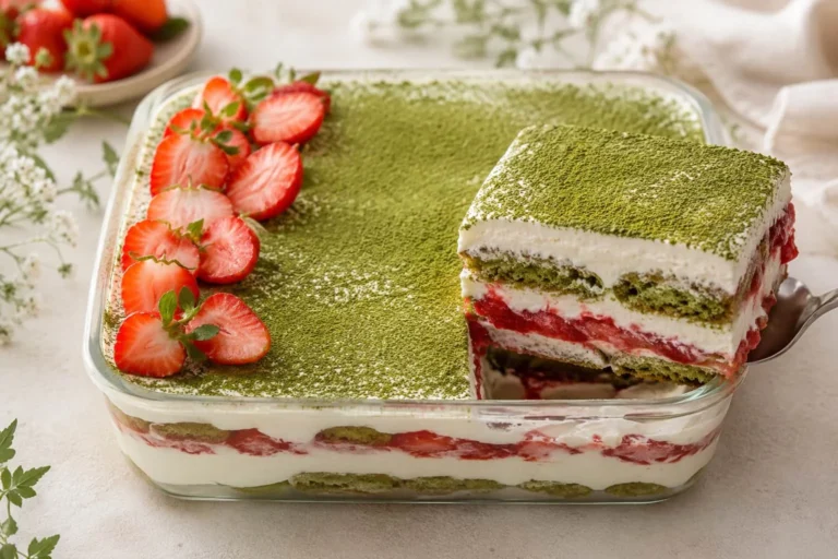 Strawberry Matcha Tiramisu Recipe