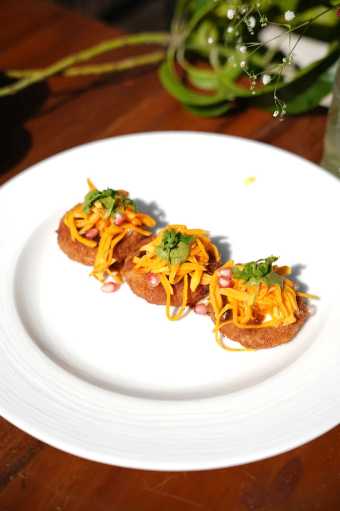 BBQ chicken stuffed sweet potatoes with cilantro