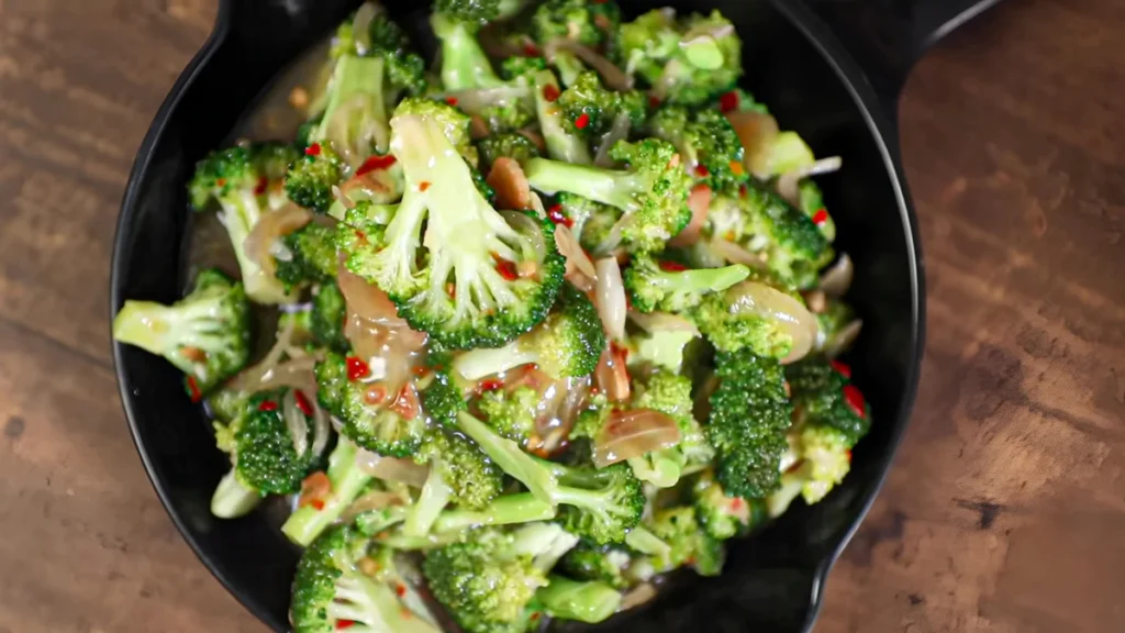 Fresh broccoli stir fry