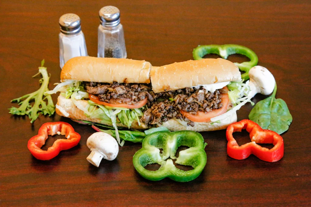 Cheesesteak with peppers and onions