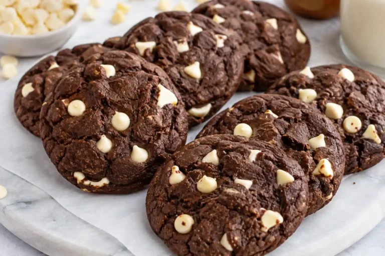 chocolate cookies with white chocolate chips