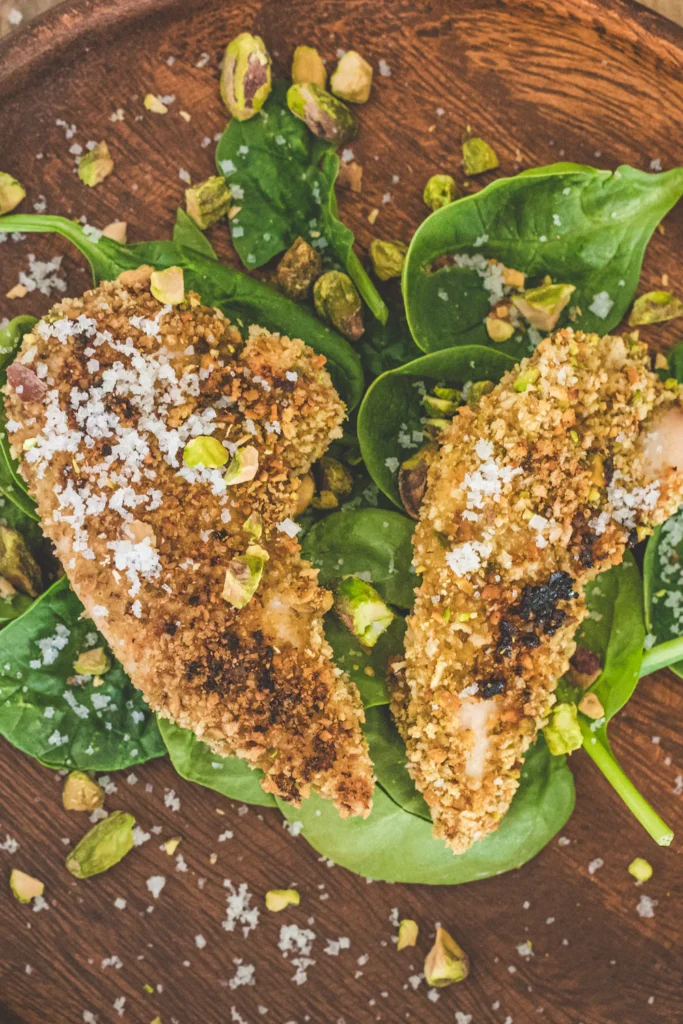 Creamy spinach artichoke chicken with herbs