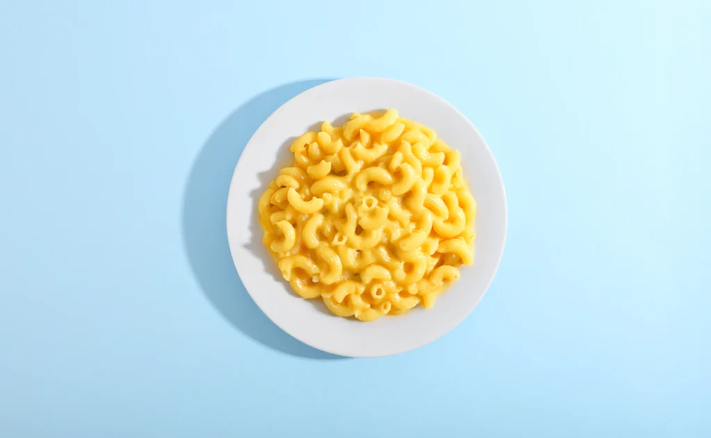 Bowl of cooked elbow macaroni