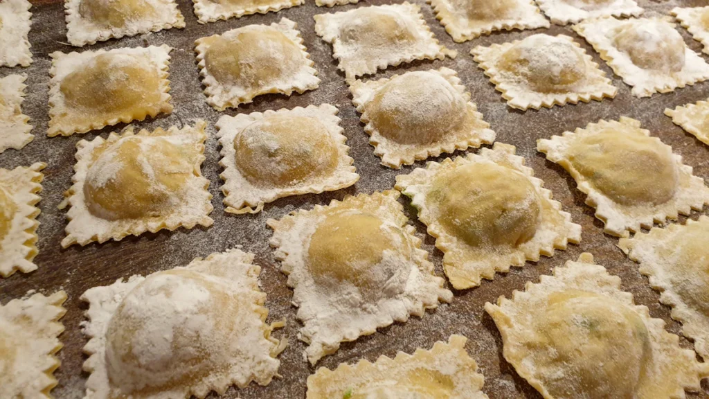 Fresh cheese ravioli