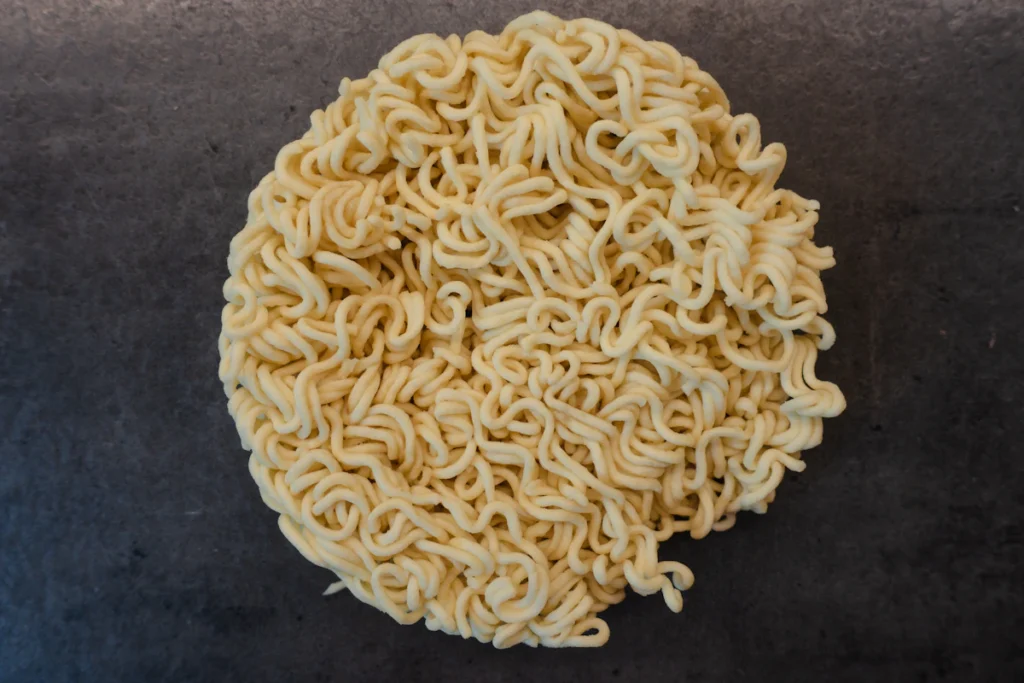 Instant ramen noodle block