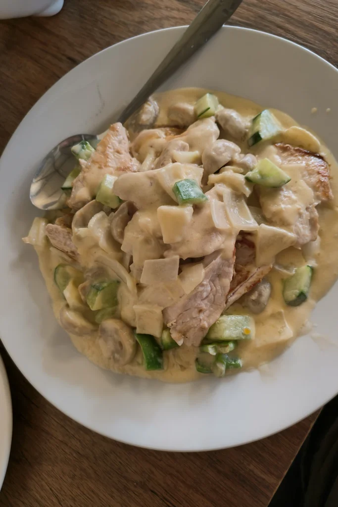 Creamy Parmesan garlic mushroom chicken