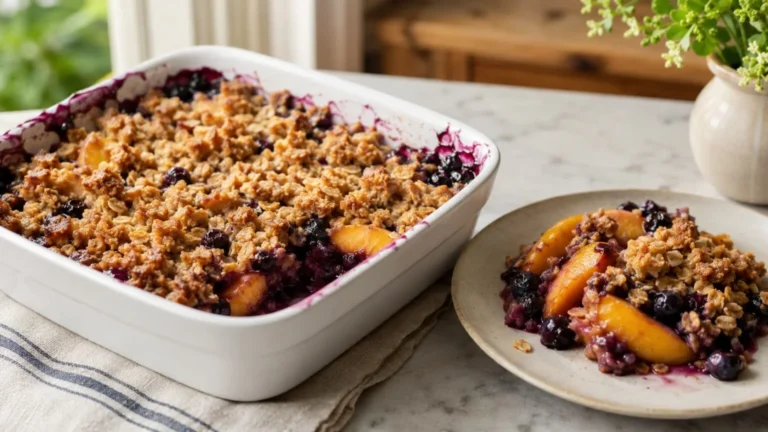 Peach Blueberry Crisp
