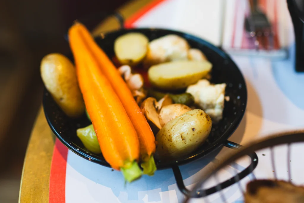 Roasted carrots and potatoes